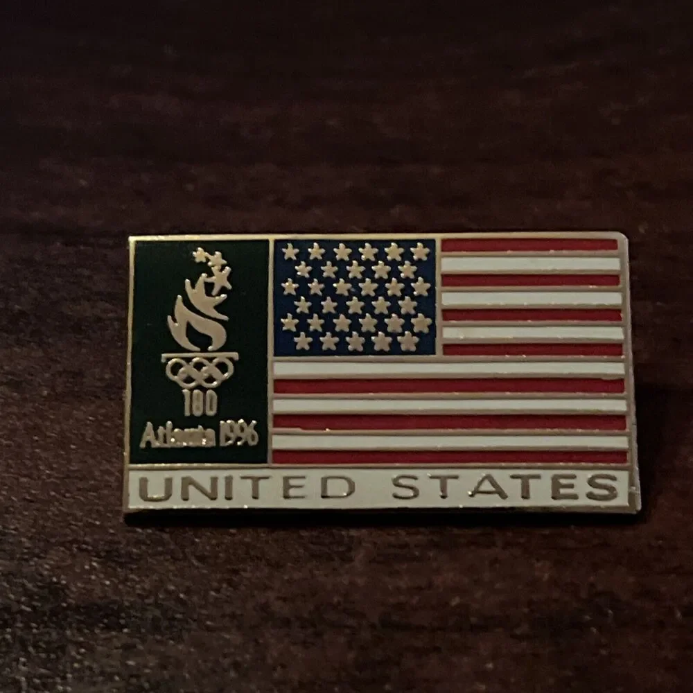 1996 Atlanta Olympics‎ Team USA American Flag United States Lapel Hat Pin